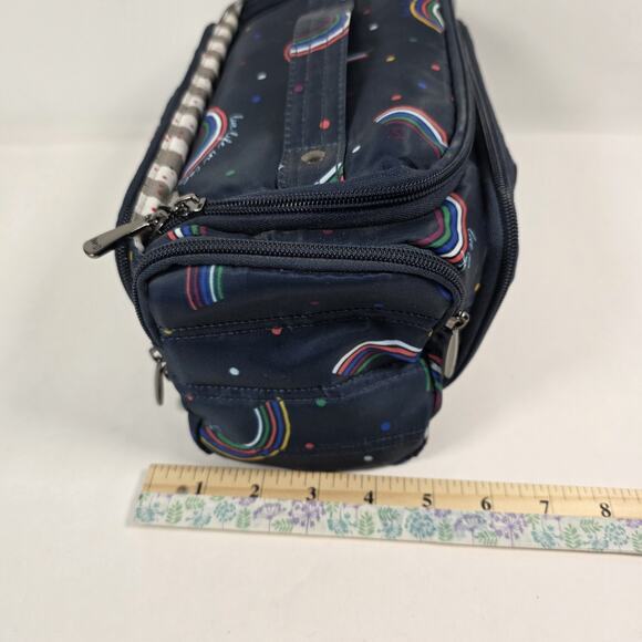 LUG Mini Trolley Cosmetic Bag Rainbow dots luggage Case Travel Pouch Pockets - Picture 15 of 16